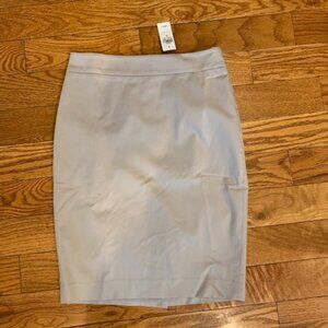 Ann Taylor Stretch Cotton Pencil Skirt Khaki size 0 NWT